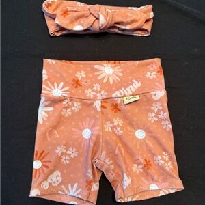Dudis Designs floral Baby Shorts and Headband Set